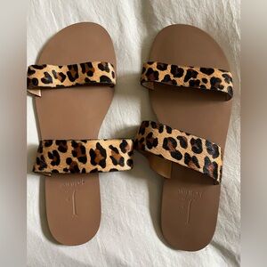 J.Crew Leopard Flat Sandals